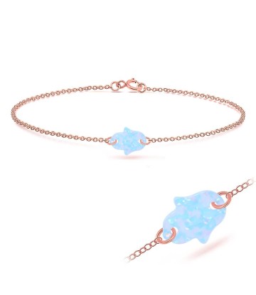 Light Sapphire Opal Silver Bracelet BRS-237A-RO-GP